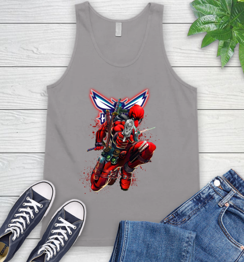NBA Deadpool Marvel Comics Sports Basketball Charlotte Hornets Tank Top 4