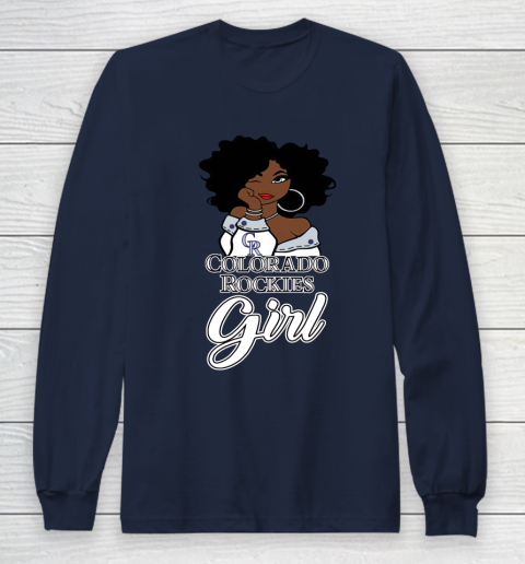 Colorado Rockiess Girl MLB Long Sleeve T-Shirt 4