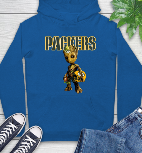Green Bay Packers NFL Football Groot Marvel Guardians Of The Galaxy Hoodie - Image 10