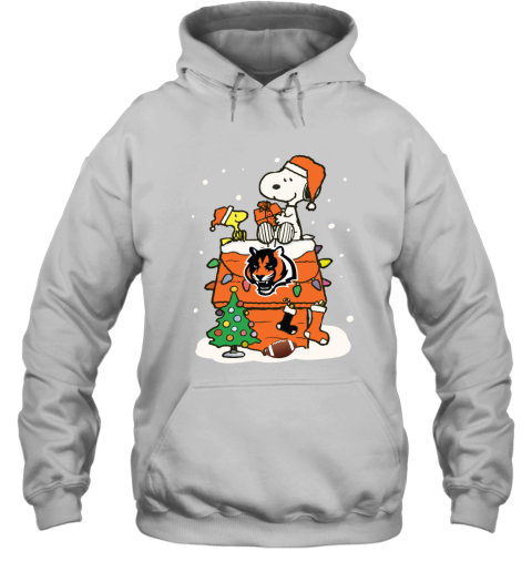 A Happy Christmas With Cincinnati Bengals Snoopy Hoodie