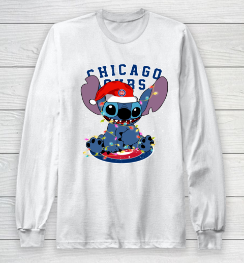 Chicago Cubs MLB noel stitch Baseball Christmas Long Sleeve T-Shirt