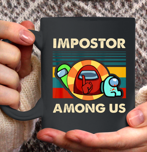 Among Us Game Shirt Impostor Among us funny vintage game Ceramic Mug 11oz