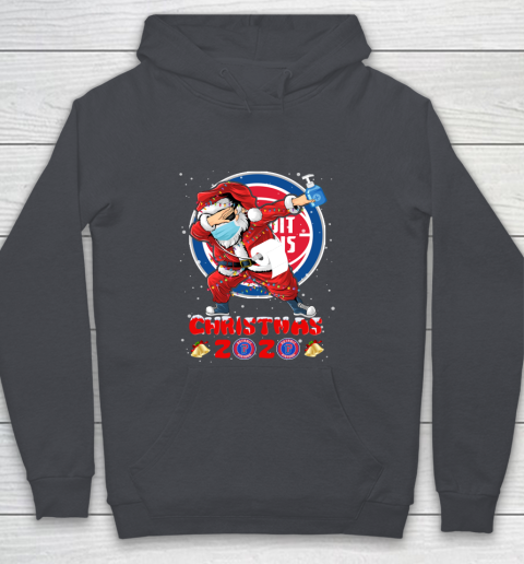 Detroit Pistons Funny Santa Claus Dabbing Christmas 2020 NBA Youth Hoodie 5