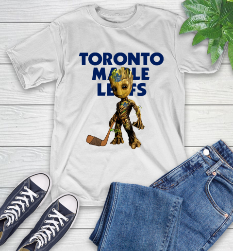 Toronto Maple Leafs NHL Hockey Groot Marvel Guardians Of The Galaxy T-Shirt
