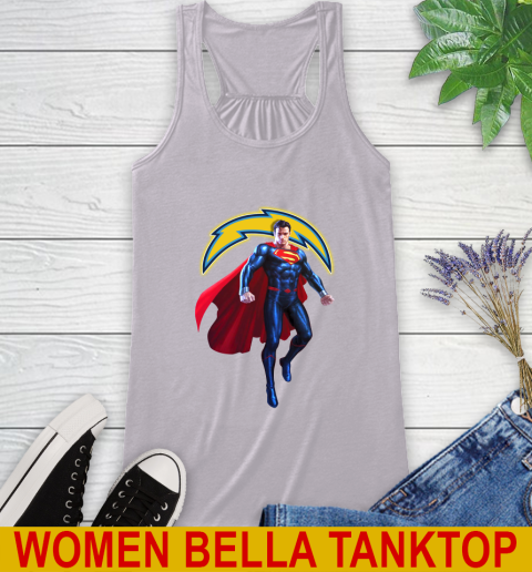 NFL Superman DC Sports Football Los Angeles Chargers Racerback Tank 5