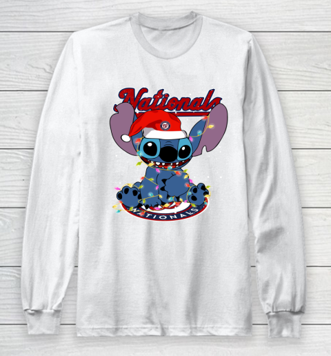 Washington Nationals MLB noel stitch Baseball Christmas Long Sleeve T-Shirt