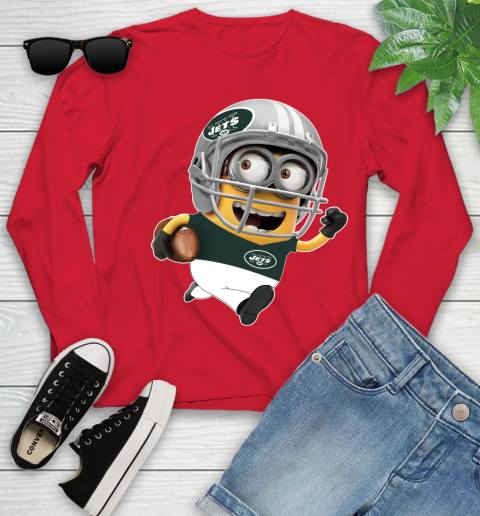 NFL New York Jets Minions Disney Football Sports Youth Long Sleeve 11