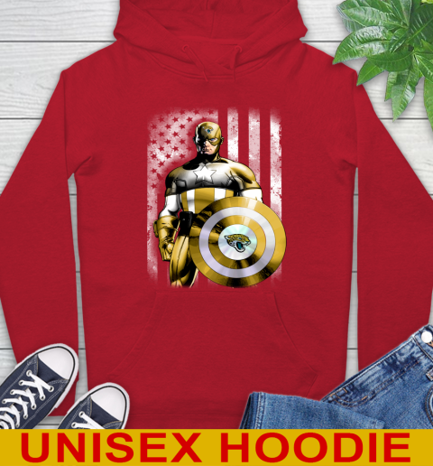 Jacksonville Jaguars NFL Football Captain America Marvel Avengers American Flag Shirt Hoodie 10