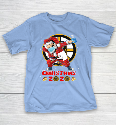 Boston Bruins Funny Santa Claus Dabbing Christmas 2020 NHL T-Shirt 10