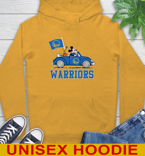 NBA Basketball Golden State Warriors Pluto Mickey Driving Disney Shirt Hoodie 3