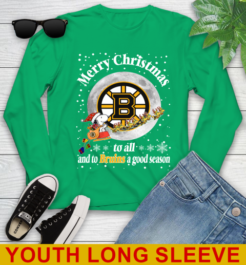 Boston Bruins Merry Christmas To All And To Bruins A Good Season NHL Hockey Sports Youth Long Sleeve 7