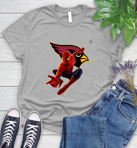 NFL Spider Man Avengers Endgame Football Arizona Cardinals Women's T-Shirt 5