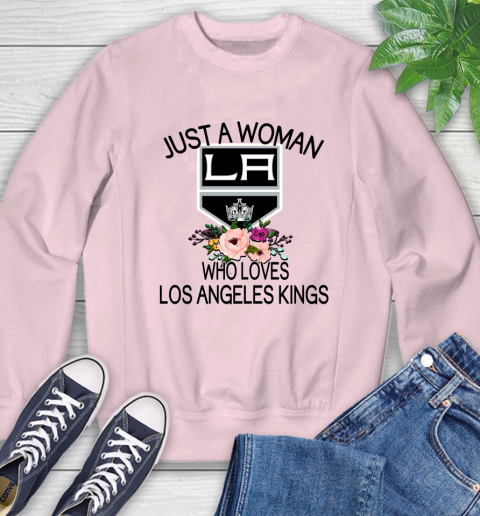 NHL Just A Woman Who Loves Los Angeles Kings Hockey Sports Sweatshirt 6