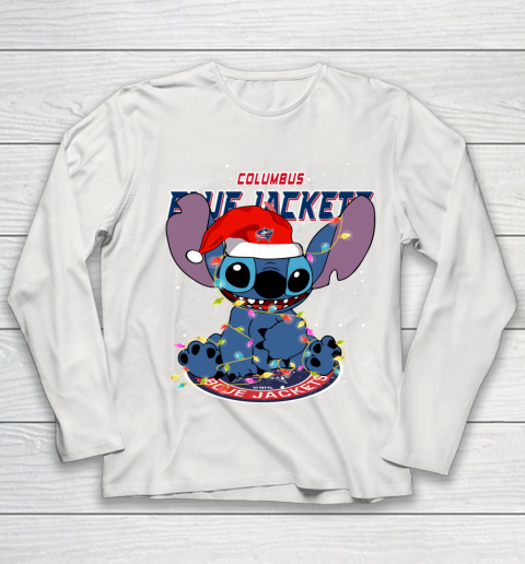 Columbus Blue Jackets NHL Hockey noel stitch Christmas Youth Long Sleeve 8