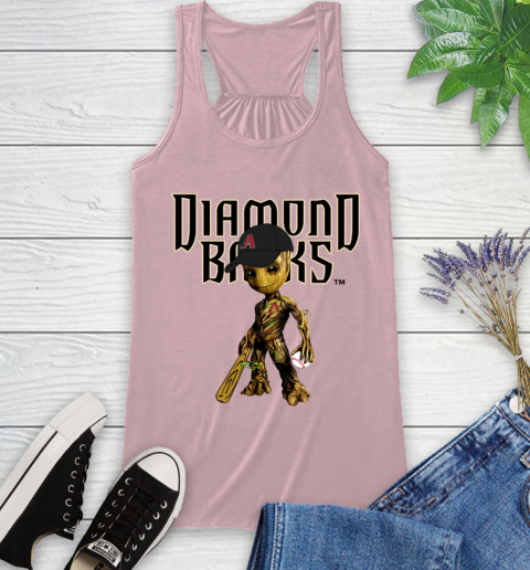 MLB Arizona Diamondbacks Groot Guardians Of The Galaxy Baseball Racerback Tank 11