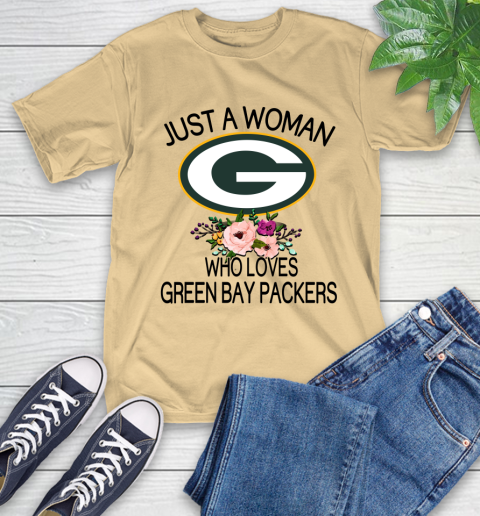 NFL Just A Woman Who Loves Green Bay Packers Football Sports T-Shirt 6