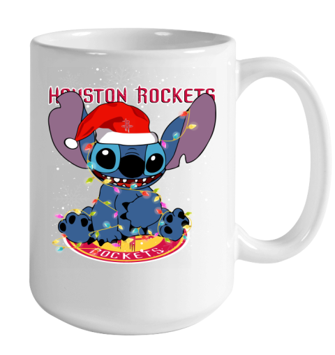 Houston Rockets NBA noel stitch Basketball Christmas Color Changing Mug 15oz 2