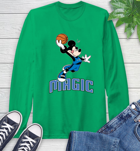 NBA Basketball Orlando Magic Cheerful Mickey Mouse Shirt Long Sleeve T-Shirt 8