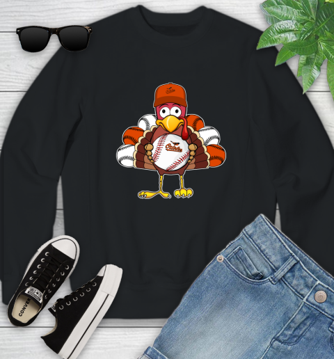 Baltimore Orioles Turkey thanksgiving Youth Sweatshirt 2
