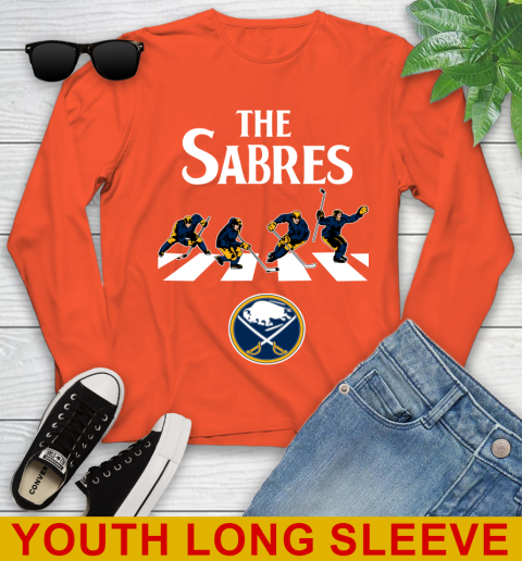 NHL Hockey Buffalo Sabres The Beatles Rock Band Shirt Youth Long Sleeve 3