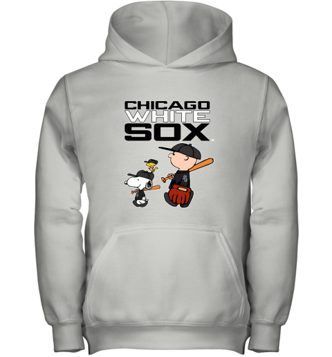 Chicago White Sox Let's Play Baseball Together Snoopy MLB Youth Hoodie