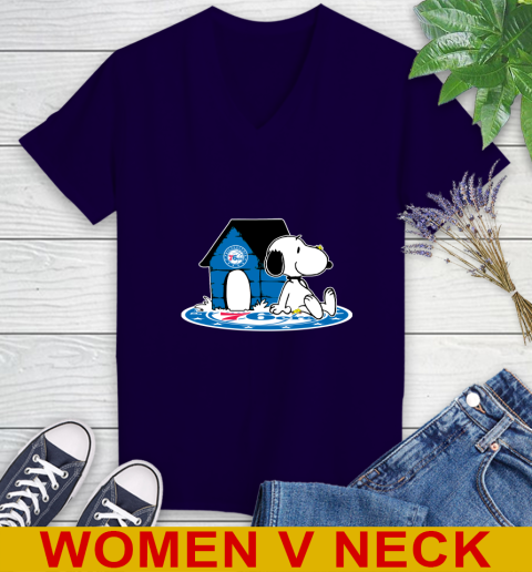NBA Basketball Philadelphia 76ers Snoopy The Peanuts Movie Shirt Women's V-Neck T-Shirt 4