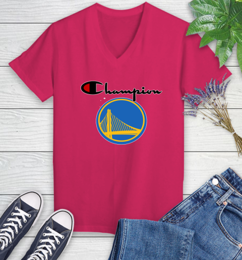 NBA Basketball Golden State Warriors Champion Shirt Women's V-Neck T-Shirt 6