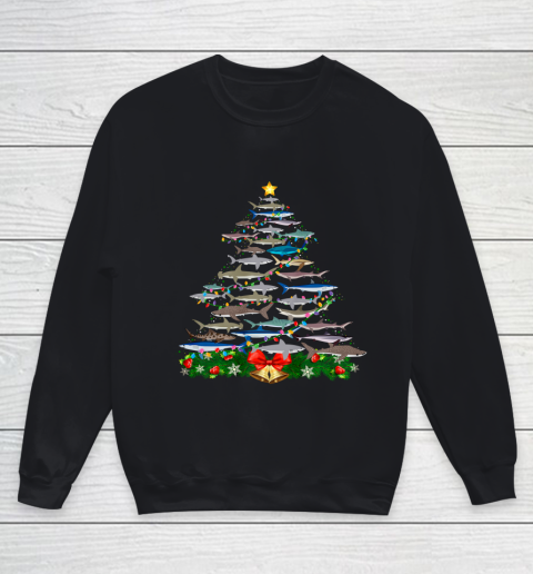 SHARK Christmas Tree Shirt SHARK Lovers Gifts Youth Sweatshirt