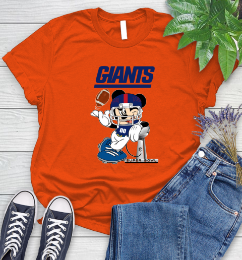 NFL newyork giants Mickey Mouse Disney Super Bowl Football T Shirt Women's T-Shirt 4