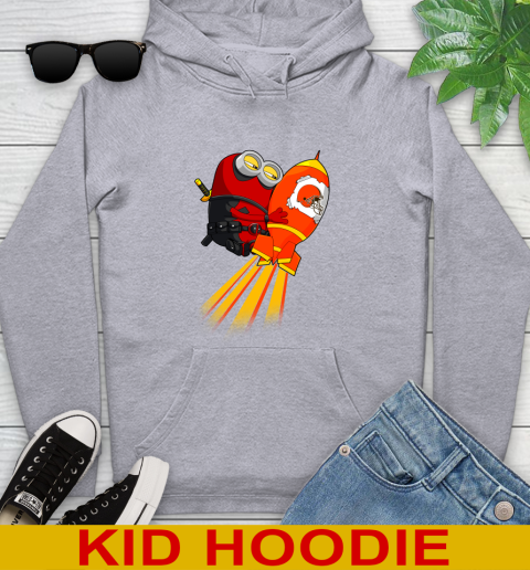 NFL Football Cleveland Browns Deadpool Minion Marvel Shirt Youth Hoodie 6