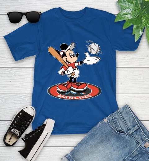 MLB Baseball Miami Marlins Cheerful Mickey Disney Shirt Youth T-Shirt 9