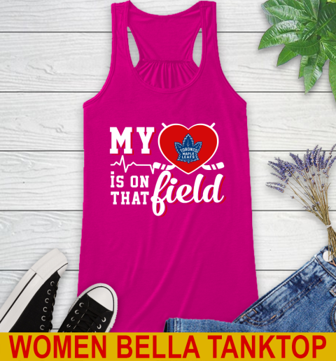 NHL My Heart Is On That Field Hockey Sports Toronto Maple Leafs Racerback Tank 6