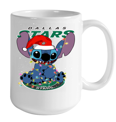 Dallas Stars NHL Hockey noel stitch Christmas Color Changing Mug 15oz 2