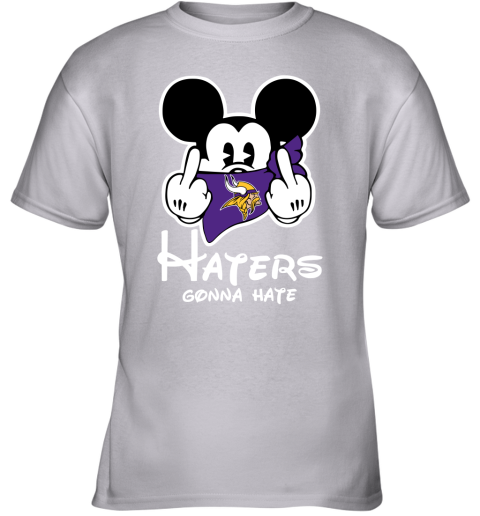 NFL Minnesota Vikings Haters Gonna Hate Mickey Mouse Disney Football T Shirt 5ZY9EzO8OWl youth t shirt 26 95 151514 front sport grey