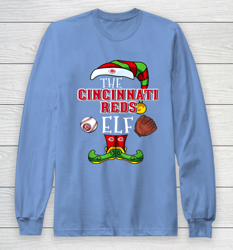 Cincinnati Reds Christmas ELF Funny MLB Long Sleeve T-Shirt 8