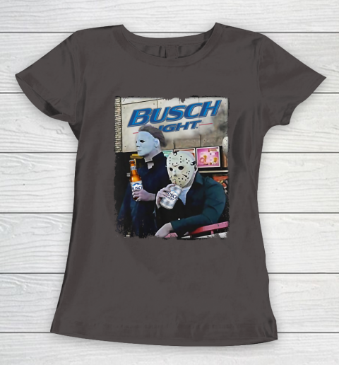 Michael Myers And Jason Voorhees Busch Light Halloween Women's T-Shirt 7