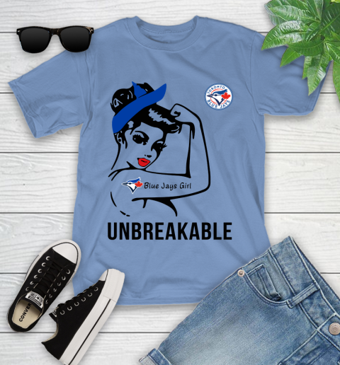 MLB Toronto Blue Jays Girl Unbreakable Baseball Sports Youth T-Shirt 9