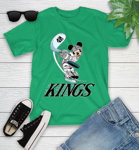 NHL Hockey Los Angeles Kings Cheerful Mickey Mouse Shirt Youth T-Shirt 6