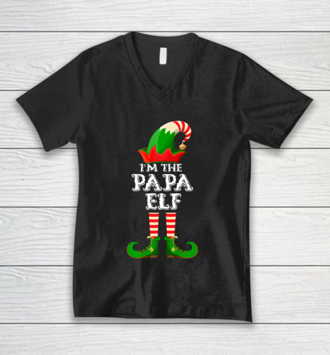 Papa Elf Funny Matching Family Group Christmas Gifts V-Neck T-Shirt