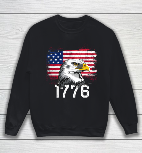 Veteran Shirt 4th of July  1776 Flag and Eagle Sweatshirt