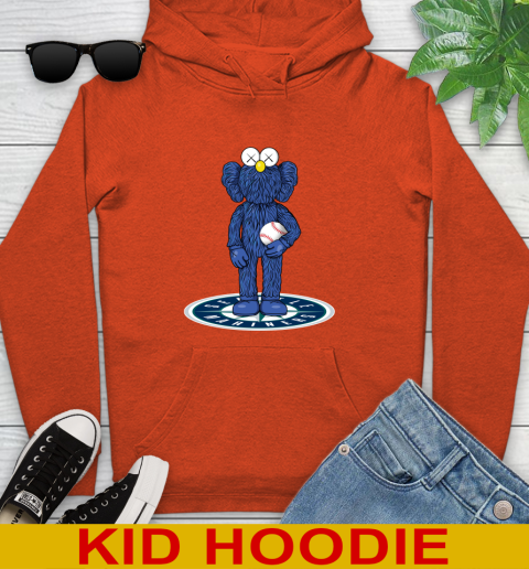 MLB Baseball Seattle Mariners Kaws Bff Blue Figure Shirt Youth Hoodie 6 MLB Baseball Seattle Mariners Kaws Bff Blue Figure Shirt Youth Hoodie - Image 6