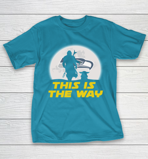 Seattle Seahawks NFL Football Star Wars Yoda And Mandalorian This Is The Way T-Shirt 7