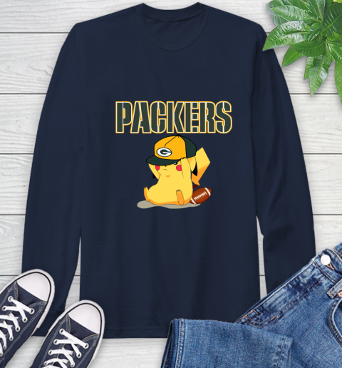 NFL Pikachu Football Sports Green Bay Packers Long Sleeve T-Shirt 4
