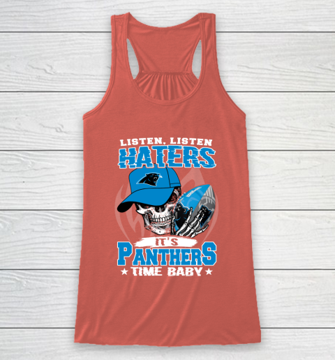 Listen Haters It is PANTHERS Time Baby NFL Racerback Tank 3
