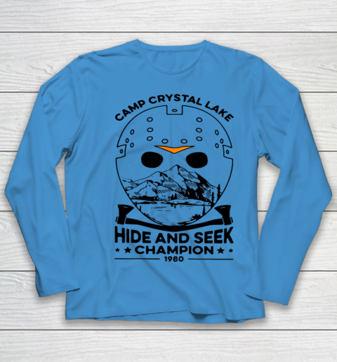 Camp Hide And Seek Champion Crystal Lake 1980 Halloween Youth Long Sleeve 4