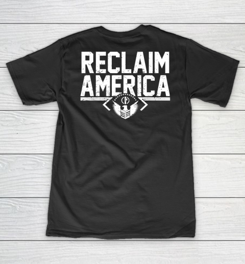 Reclaim America USA Eagle Republican Conservative V-Neck T-Shirt