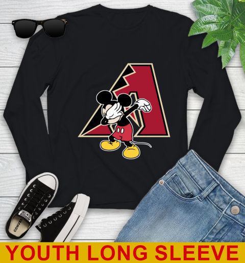 Arizona Diamondbacks MLB Baseball Dabbing Mickey Disney Sports Youth Long Sleeve 2