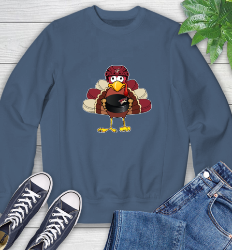 Arizona Coyotes Turkey Thanksgiving Day Sweatshirt 7