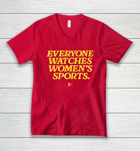 Everyone Watches Women's Sports V-Neck T-Shirt 5