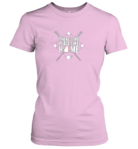 zoo1 there39 s no place like home baseball tshirt mom dad youth ladies t shirt 20 front light pink